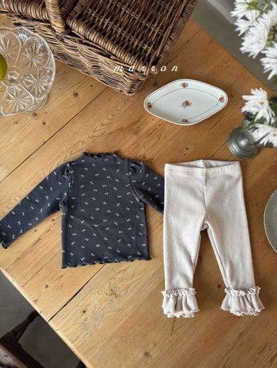 Marron 12｜(1y-6y) 法式蝴蝶結捲邊上衣6