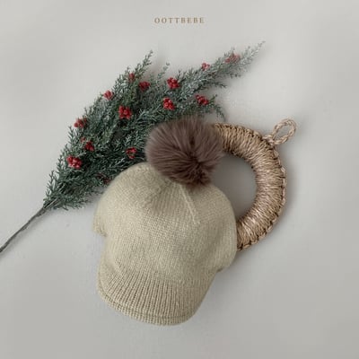 Oottbebe50｜(6m-5y  Free)  棒球毛兔毛帽12