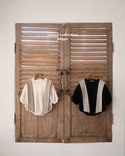 anggo33｜(3m-12m) 領結設計包屁衣12