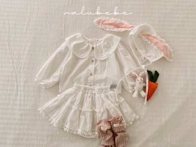 Valubebe59｜(65-90) 蕾絲花邊小兔帽子5