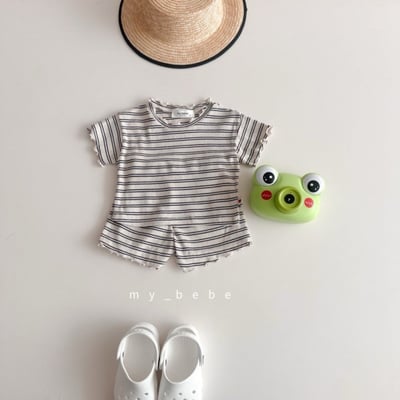 my_bebe22｜(80-120cm) 條紋捲邊套裝18