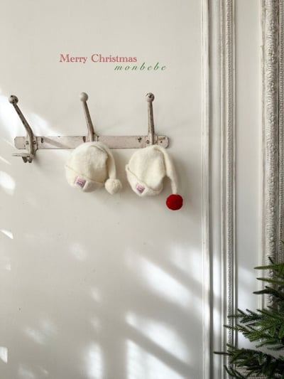 MONBEBE39｜(free/mom) 聖誕絨球帽5