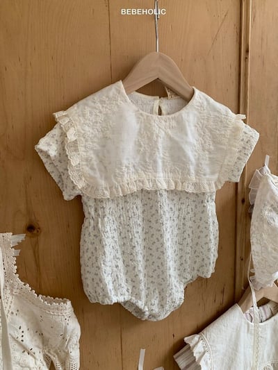 Bebe holic23｜(3m-18m) 翻領碎花連身服14