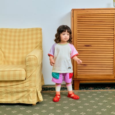 1st blue38｜(~93-118cm) 撞色拼接上衣4