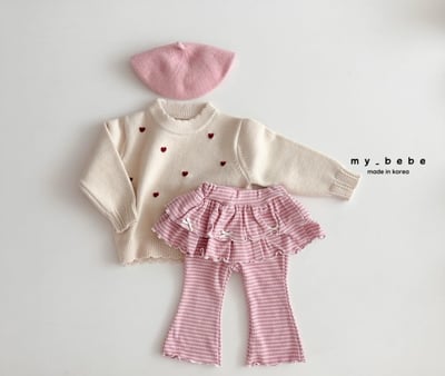 my_bebe09｜(-12m-7y) 愛心針織上衣12