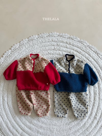 thelala41｜ (1y-6y) 波點撞色毛毛上衣9