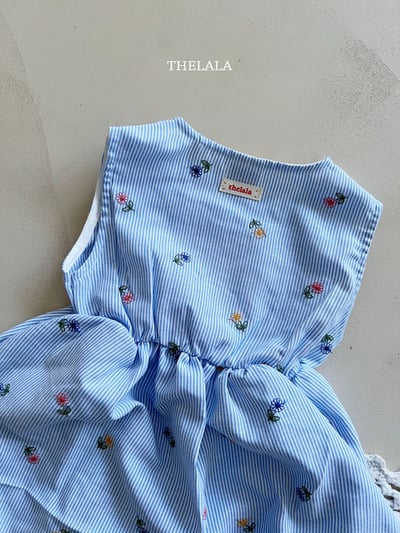 thelala45｜ (70-115) 花卉細條紋洋裝3