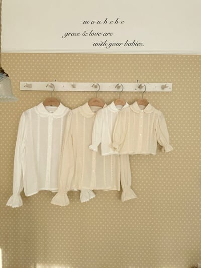 MONBEBE37｜(1y-8y-mom) 蕾絲荷葉襯衫21