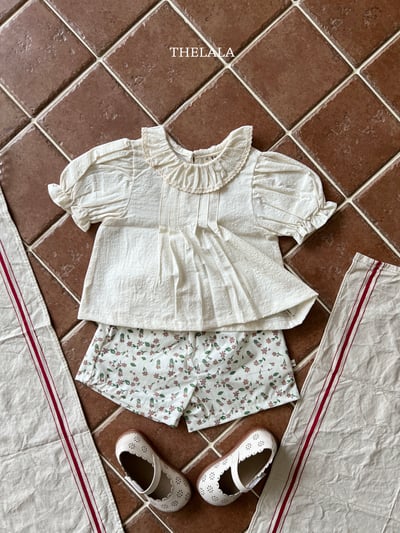 thelala49｜ (70-115) 滾邊荷葉領公主袖上衣11