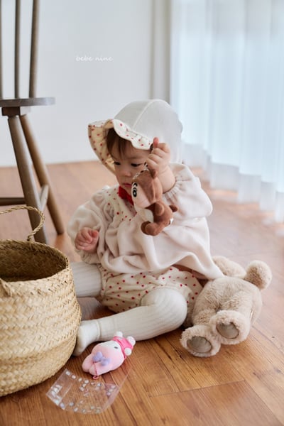 bebe nine05 (65cm-75cm) 2色波點撞色套裝含帽子4