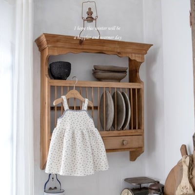 M-KIDS23｜(65-115cm) 2色絎縫蕾絲滾邊洋裝8