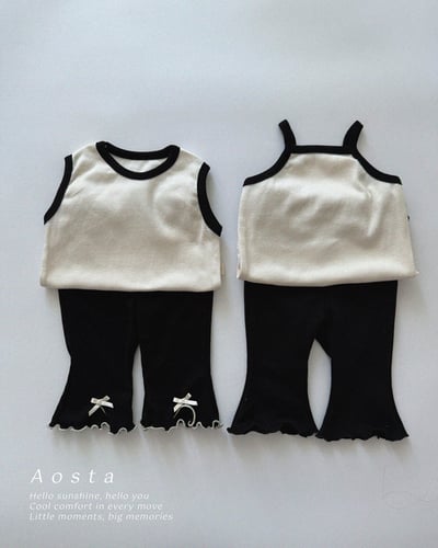 AOSTA03｜(6m-5y) 4色木耳邊果凍褲6