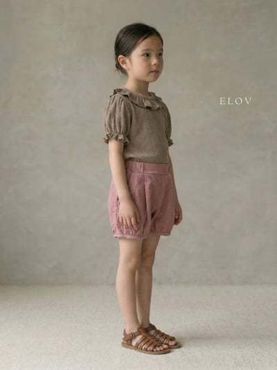 Mon petit14｜(73-118cm) 棉麻抓皺短褲5