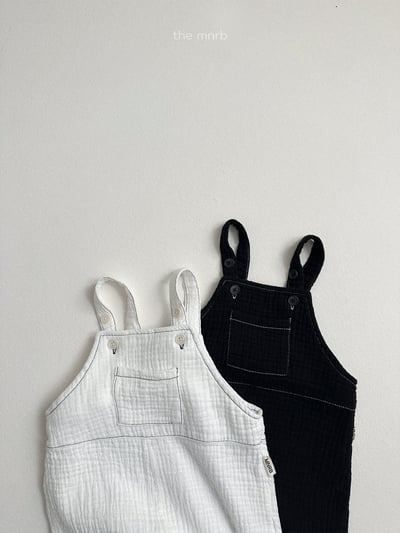 MiniRobe30｜(70-110) 棉麻吊帶束口褲7