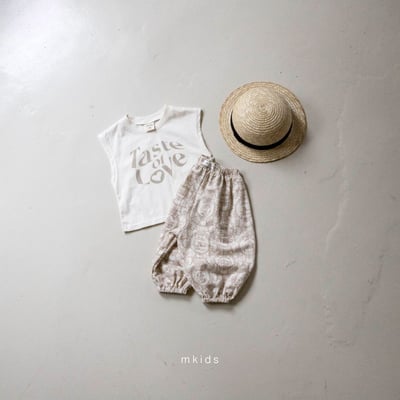 M-KIDS25｜(65-115cm) 英字印花無袖上衣2