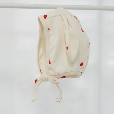 LEMONADE34｜(55cm-85cm) 2色小愛心包屁衣含帽子10