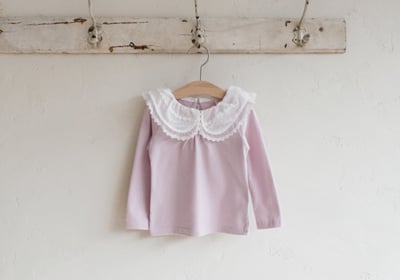 FLO42｜(75-140) 3色蕾絲翻領上衣22