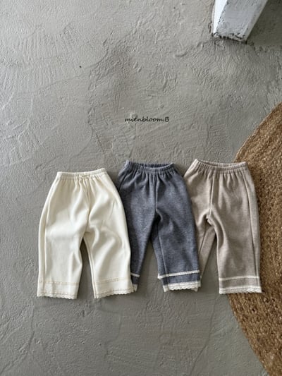 Bloom.b34｜(0m-24m/85cm-125cm) 磨毛蕾絲邊長褲6