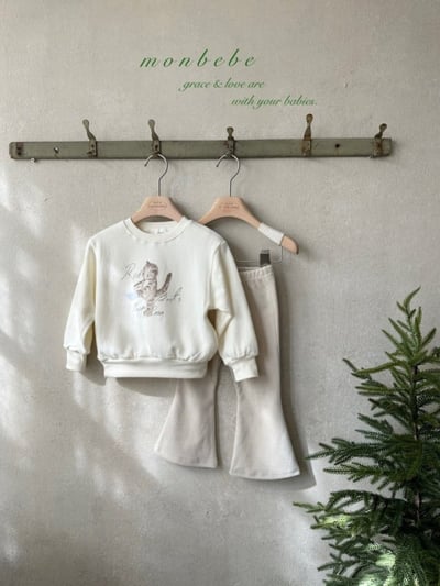 MONBEBE41｜(1y-8y) 法式小貓印花包屁衣5