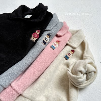 vivid92｜(78cm-125cm) 磨毛小熊休閒套裝2