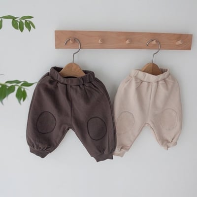 LEMONADE52｜(55cm-85cm) 2色素面拼布束口褲1