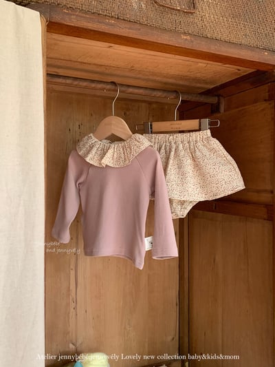 JE590｜(73cm-100cm) 碎花翻領兩件式上衣包屁裙20