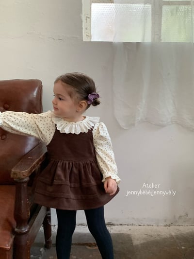 JE582｜(73-100cm) 滾邊翻領上衣/燈芯絨吊帶包屁裙11