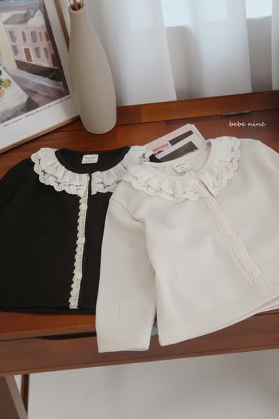bebe nine15  (65-115) 2色蕾絲領開襟外套18