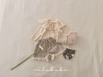 Valubebe70｜(65-90) 蕾絲細條紋短褲7