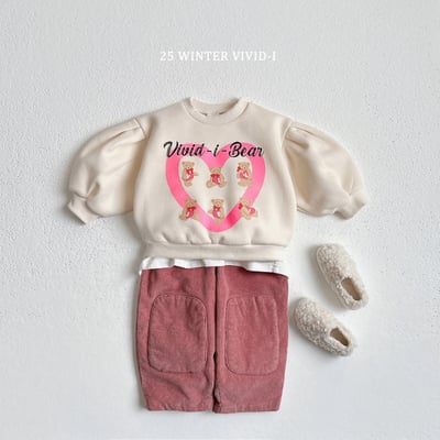 vivid66｜(78cm-125cm) 愛心小熊印花休閒上衣6