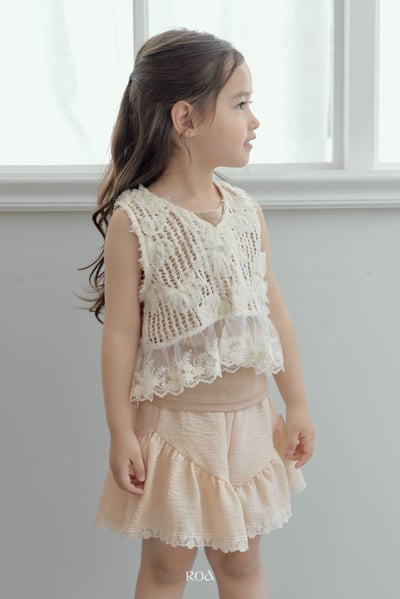 ROA34｜(6m-18m) 2色蕾絲滾邊褲裙7