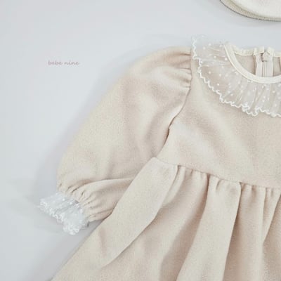 bebe nine32 (65cm-115cm) 2色蕾絲領綁帶洋裝14