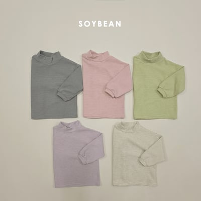 Soybean28｜(75cm-118cm) 細條紋高領上衣3