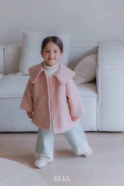 ROA32｜(80cm-120cm) 2色下擺蕾絲邊直筒褲7