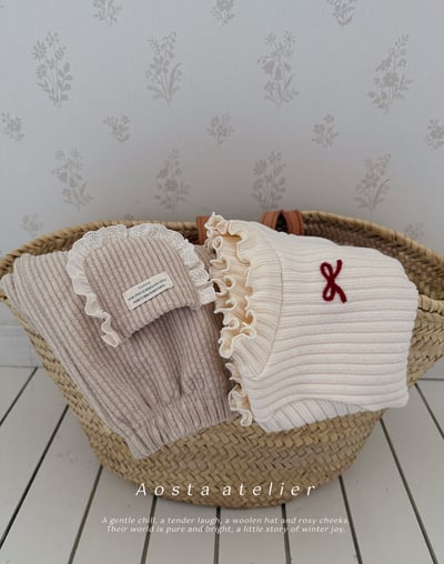 AOSTA09｜(6m-5y) 磨毛蝴蝶捲邊上衣6