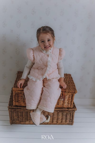 ROA08｜(80cm-120cm) 2色菱格蕾絲邊鋪棉褲6