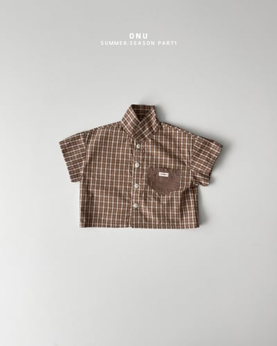 onu42｜(70cm-115cm) 格紋口袋襯衫3