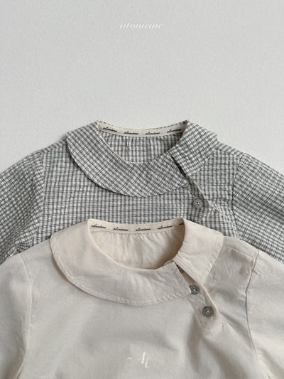 Atomeme41｜(70-110) 簡約圓領娃娃袖襯衫9