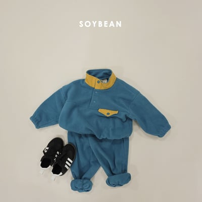 Soybean30｜(75cm-118cm) 抓絨半開襟扣套裝16
