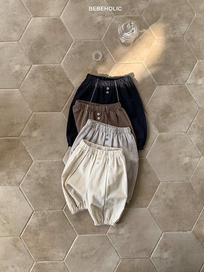 Bebe holic03｜(3m-18m) 簡約亞麻褲3