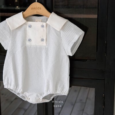 M-KIDS44｜(65-80cm) 條紋排釦包衣6