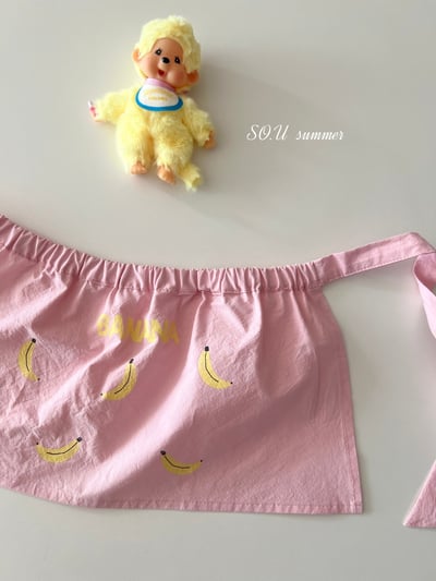 SO.U06｜(6m-4y) 印花粉紅圍裙4