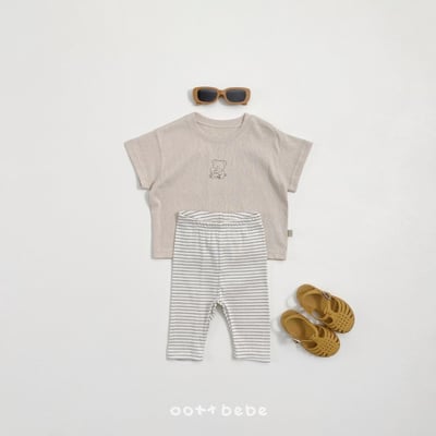 Oottbebe02｜(0m-12m  1y-7y)  素色上衣+條紋背心（兩件組）11