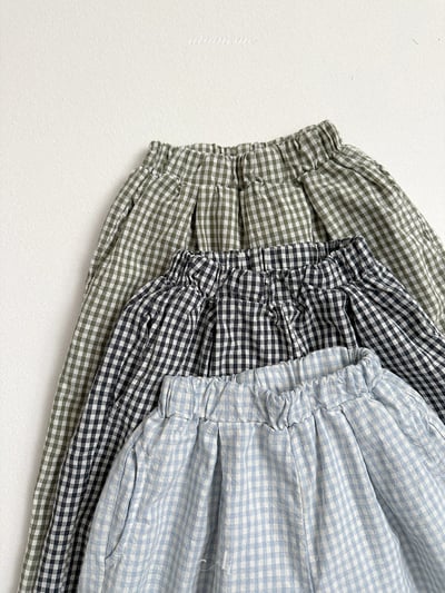 Atomeme09｜(70-110) 格紋寬褲2