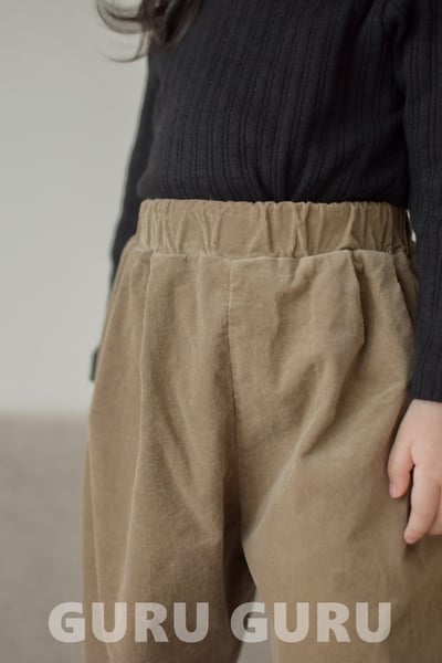 GURU GURU20｜(6m-24m) 2色素面口袋直筒長褲22