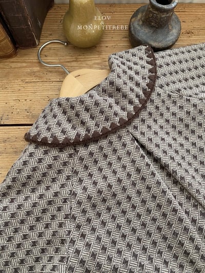 Monpetitbebe19｜(70cm-110cm) 復古滾邊夾克大衣8