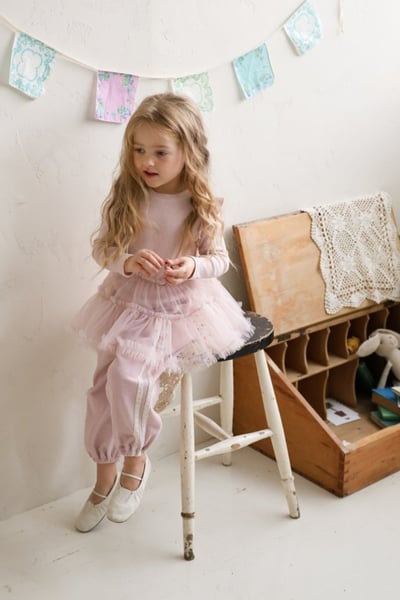 FLO45｜(75-140) 2色滾邊蕾絲縮口褲7