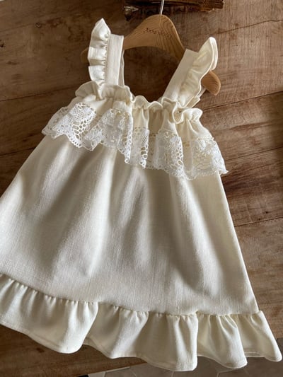 Anne Shirley08｜(1y-5y) 1色荷葉蕾絲無袖洋裝5