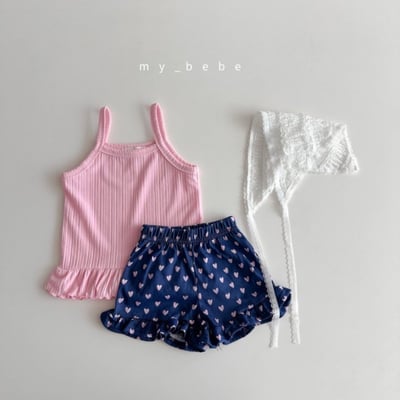 my_bebe33｜(80-120cm) 荷葉捲邊細肩背心12