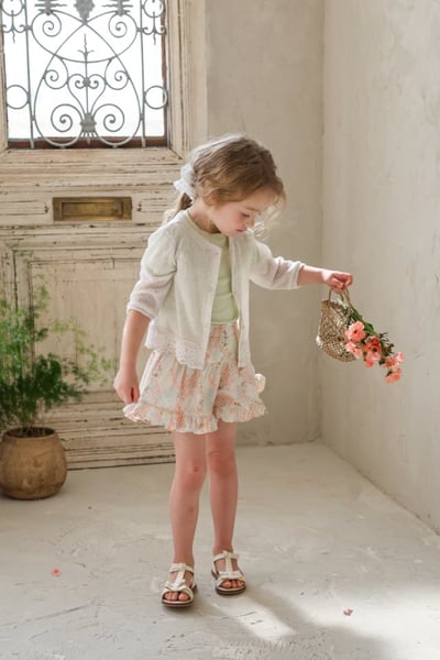 FLO04｜(75-140) 四色蕾絲七分袖開衫3